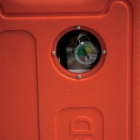LALIZAS Hard Case for EEBD, w/Transparent Window, Polyethylene, Orange Breathing Apparatus