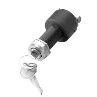 Ignition Switch, Nickel-plated Brass, 3 Positions Engine Controls & Accessories