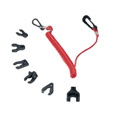 Kill Switch Key with Coil Lanyard, Set Engine Controls & Accessories