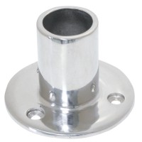 Round Base 90°, Casted, AISI 316, Inter. Ø 22mm Rails Hardware