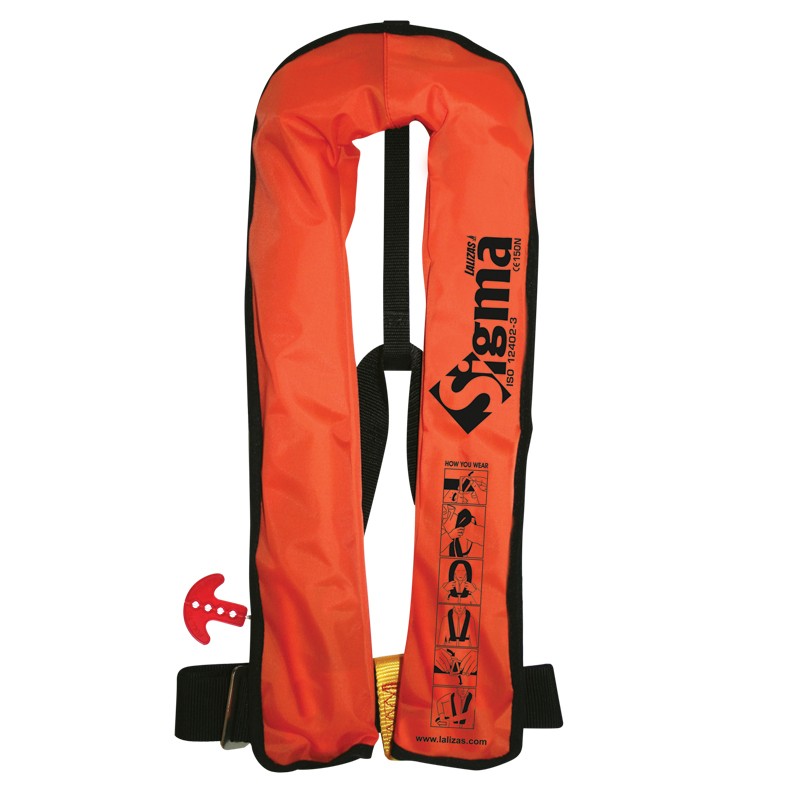 LALIZAS Sigma Work Vest, Auto, 170N, Orange ISO Inflatable Lifejackets