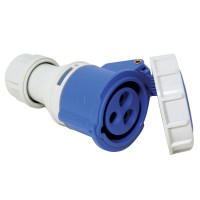 Φις Θηλυκό, με Καπάκι Ασφαλείας, 16A, 220-240V, Μπλε Ρευματολήπτες & Πρίζες