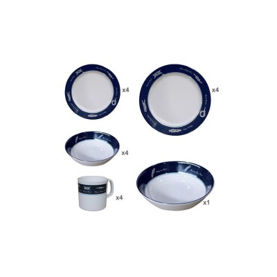 Dinnerware Set “Exclusive”, 17 Pieces Dinnerware, Cultery and Beverageware