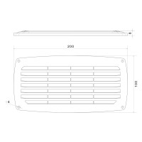 Περσίδα Αεραγωγού, καπάκι 200x100x8mm Περσίδες & Αεραγωγοί