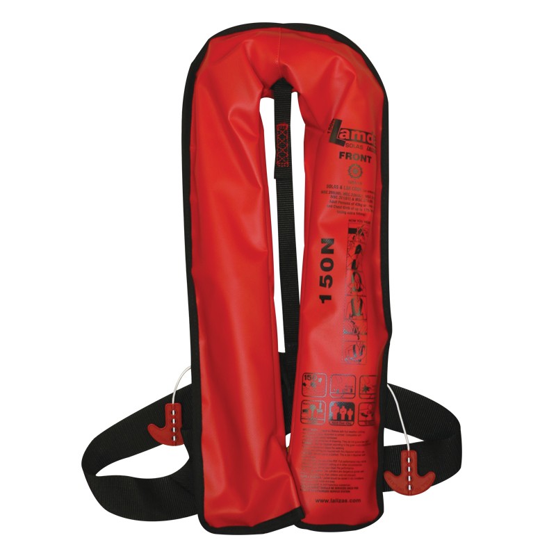 LALIZAS Lamda Inflatable Lifejacket, Auto, 150N, SOLAS/MED, Adult Lifejackets
