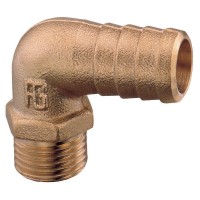 Bend, Male Type, BSPP, with Hose Connector, Brass Μπρούτζινα Εξαρτήματα