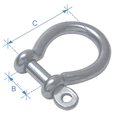 Anchor Shackle, Type Ω, Inox 316 Swivels