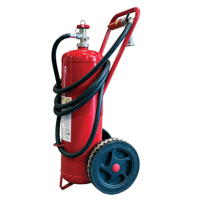 Fire Extinguisher Wheeled,PFOS/PFOA Free25L,Stored Pressure,w/Hose,Horn&Nozzle,SOLAS/MED(EN,FR,ES,PT) Fire Fighting Equipment