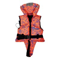 LALIZAS Lifejackets 100N, ISO 12402-4:2020 Fluo Orange with Aquatic Pattern Lifejackets
