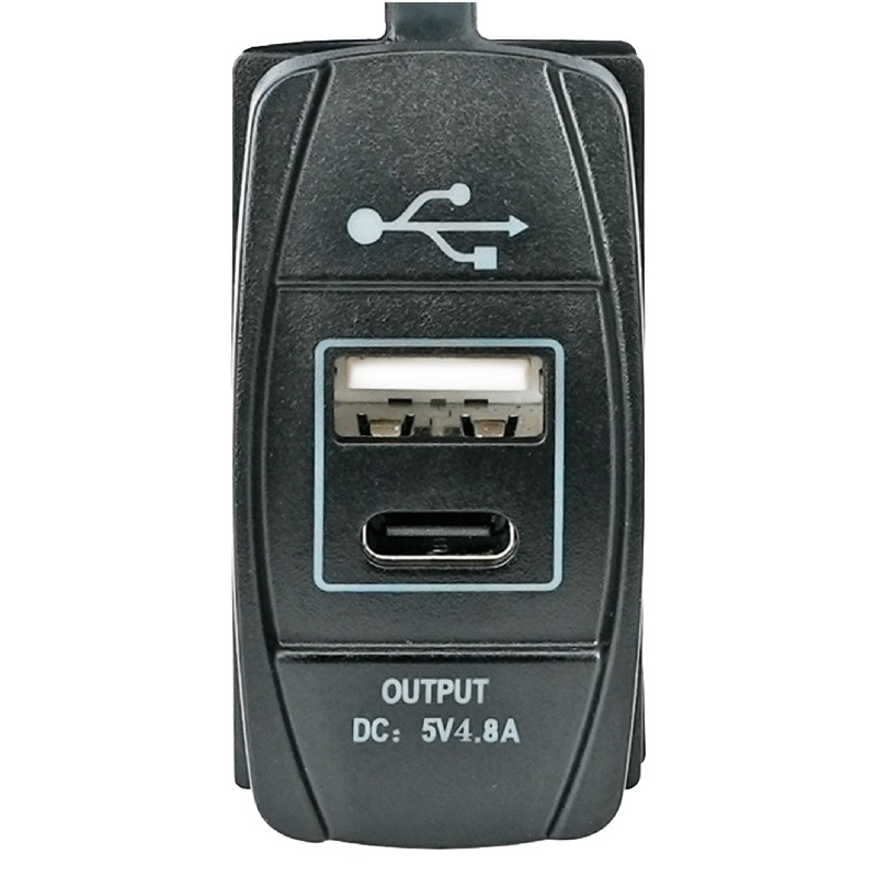Double Port Current Plug (USB & C) Power Shore Plugs & Sockets